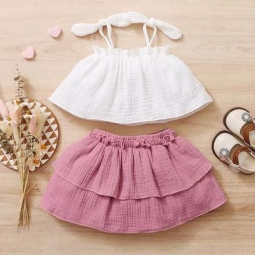 3 pièces/ensemble jupe bébé fille, accessoires photo, vêtements de