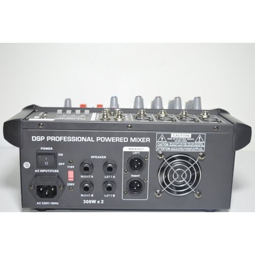 Phonic Table de mixage amplifier,USB/SD/FM/BL console 4 Channel 2x 300W