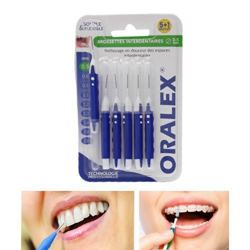 Generic Brosse de nettoyage des interstices dentaires - 6 pièces, brosse  pour les dents à prix pas cher