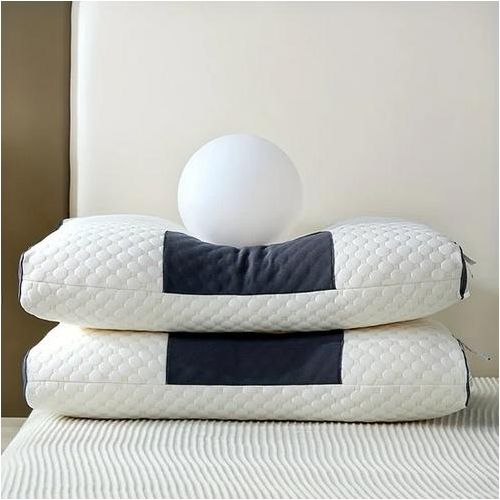 product_image_name-Generic-Oreiller en LaOreiller de Massage Bonne Respirabilité Haute Résilience Rebond Rapide 4 Cloisons Ergonomique Texture Douce Oreiller Cervical Lit Nécessaire-3