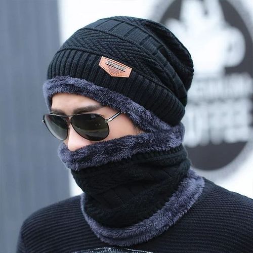 Generic Bonnet homme et cache cou pour hommes et femmes pour Hiver à prix  pas cher