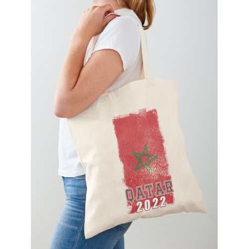 product_image_name-Generic-كأس قطر لكرة القدم،حقيبة يد قطن كلاسيكية بعلم المغرب-4