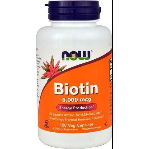 product_image_name-Now-Biotin- 5000mcg- 120 comprimes-1