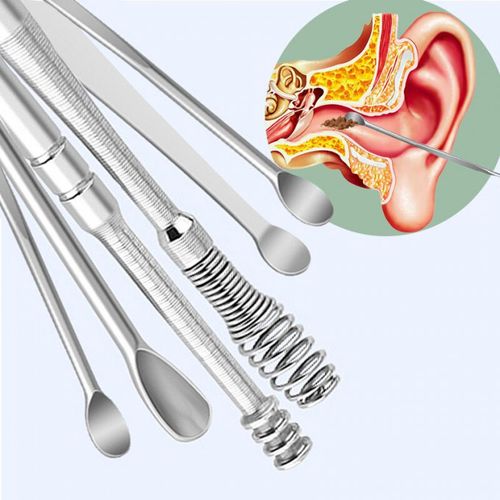 Generic Ensemble De 6 Pièces Nettoyeur De Cire D'oreille En Acier