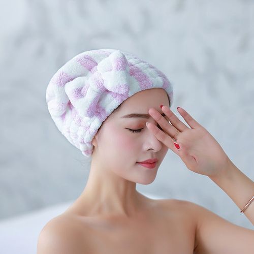 Generic Bonnet de douche pour femmes, serviette à séchage rapide à