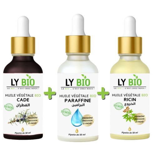 product_image_name-LY BIO-PACK HUILE CADE 50ML - PIPETTE + HUILE PARAFFINE 50ML - PIPETTE + HUILE RICIN 50ml - PIPETTE-1