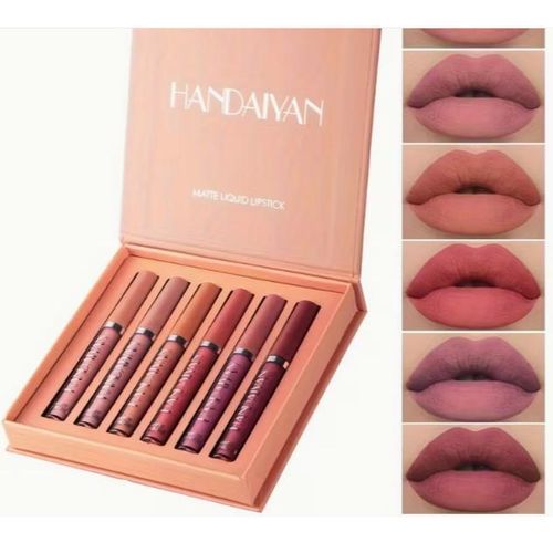product_image_name-HANDAIYAN-Rouge à Lèvres – 6 Couleurs – Résistant à l’Eau, Longue Durée, Teintes Nude & Prune-1