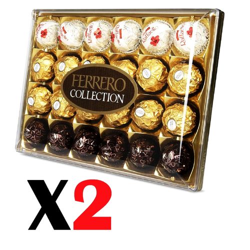 Ferrero Rocher PACK X2 Coffrets chocolat d'amour Collection 24 pièces à  prix pas cher