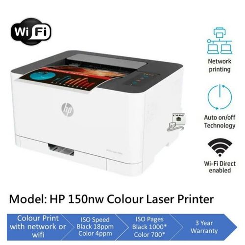 Hp Imprimante laser couleur 150nw ( USB 2.0 / Rèseau / Wi-Fi ) - 18 ppm à  prix pas cher