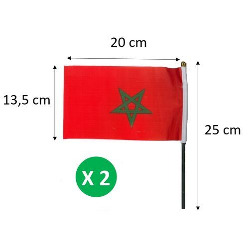 Generic 2 pièce Drapeau de maroc, Drapeau Marocain à prix pas cher