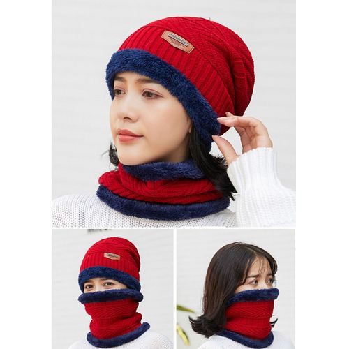 Bonnet Cagoule Tricoté En Laine Pour L'hiver, Unisexe, Chaud, Avec