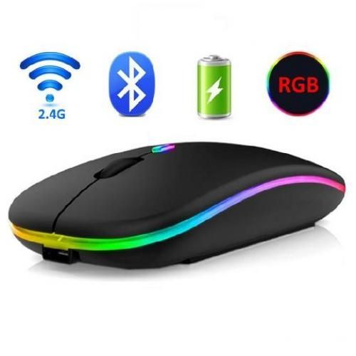 Azami Tech Souris sans fil, rechargeable et silencieuse, Bluetooth