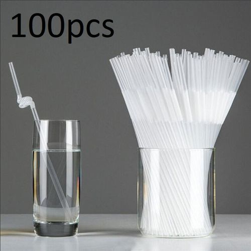 Generic Lot de 100 Pailles en Plastique Durable pour Dîners de Prestige à  prix pas cher