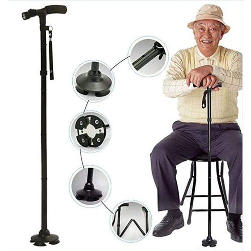 product_image_name-Generic-Canne Bâton De Marche avec éclairage - Canne Pliante En Aluminium-1