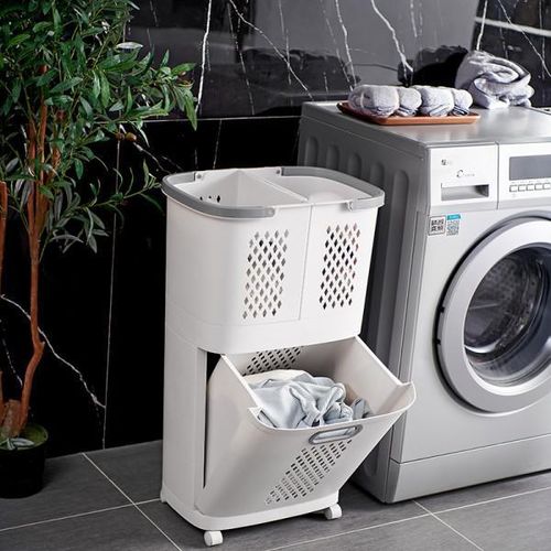 product_image_name-Generic-Panier à Linge Empilable avec Roulettes et Couvercle – Design Moderne-3