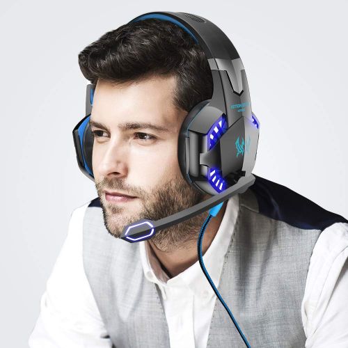 Casque PC Gamer WEWOO G2000 Bleu - Sur-oreille avec Micro Basse Stéréo -  Cdiscount Informatique