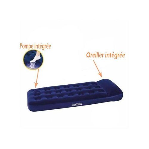 product_image_name-Generic-Bestway Matelas gonflable avec Oreillers et pompes à pied intégrée-1