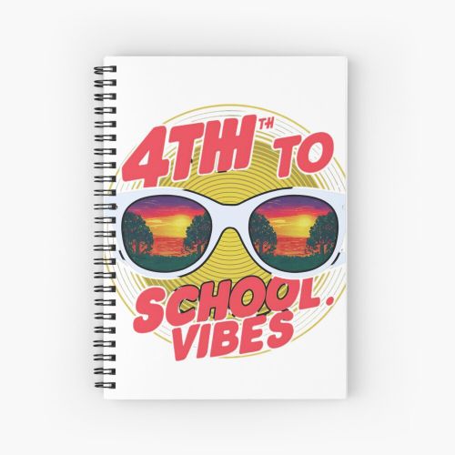 product_image_name-Generic-4th back to school vibes créée et vendue par heroraja.Spiral Notebook Bloc note-1