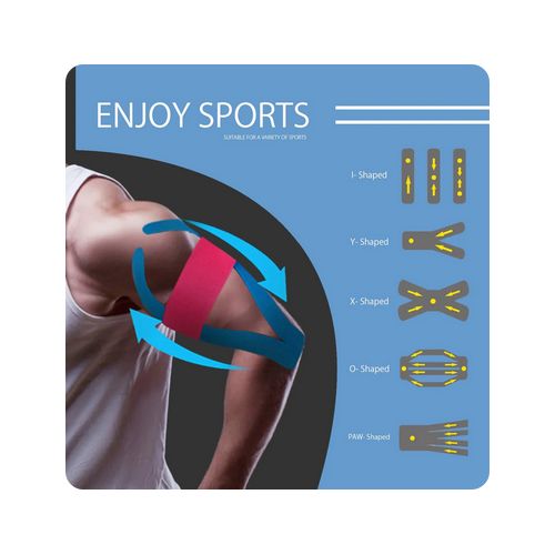 product_image_name-Generic-شريط لاصق مرن لدعم الحركة 5 م لمختلف الإصابات العضلية، شريط مرن للتعافي الرياضي، دعامة الركبة، ضمادة اللياقة البدنية-2