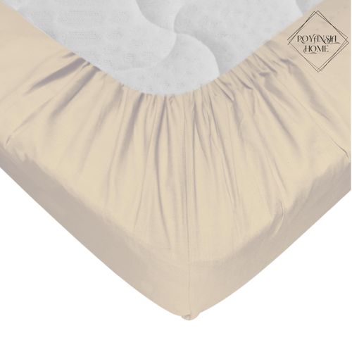 product_image_name-Generic-Drap-Housse 180x200 cm + 2 Taies d’Oreiller – Grand Confort & Élégance – Tissu Doux et Résistant - Beige-2