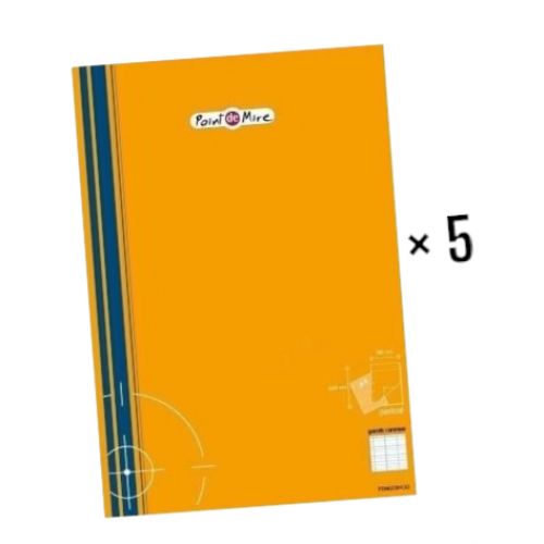 Point De mire 5 Bloc Notes Format A4 210x297mm ,160 Pages Petit Carreaux  ,Qualité Supérieur à prix pas cher