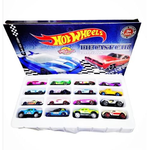 Hot Wheels Lot de 16 voitures en métal pour fille jouet pour