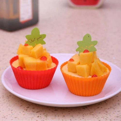 product_image_name-Generic-Cupcakes en Silicone, Moules de Cuisson, Sacs réutilisables antiadhésif, 12 pièces-5