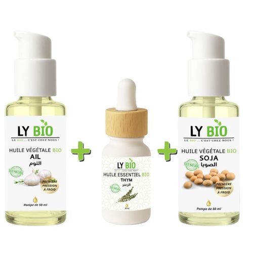 product_image_name-LY BIO-PACK HUILE AIL 50ML - POMPE + HUILE ESSENTIEL THYM 10ML + HUILE SOJA 50ML - POMPE-1