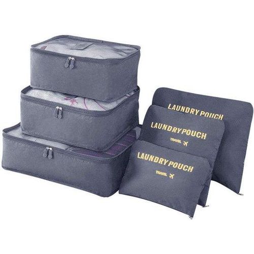 product_image_name-Generic-Set 6-Pieces - Rangement pour sièges-auto de bagages - Ensemble d'organisateurs de valises - GRIS.-1