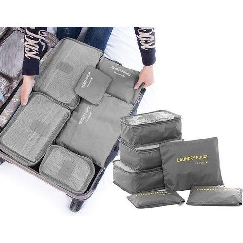 product_image_name-Generic-Set 6-Pieces - Rangement pour sièges-auto de bagages - Ensemble d'organisateurs de valises - GRIS.-5