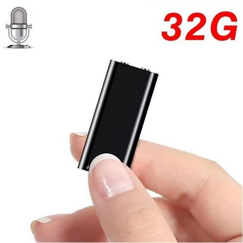product_image_name-Generic-Mini Enregistreur Vocal 32Go - Mini Dictaphone enregistreur - Ultra Mince - enregistrement audio-1