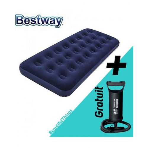 Matelas gonflable de camping 1 place bleu 185 x 76 x 22 cm - Bestway