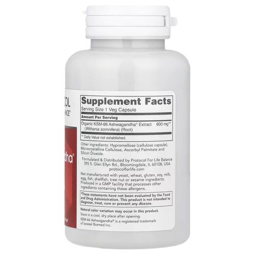 product_image_name-Protocol For Life Balance-Ashwagandha KSM-66 600mg Root Extract Clinical Potency Support Stress Mood 90 Capsules-3