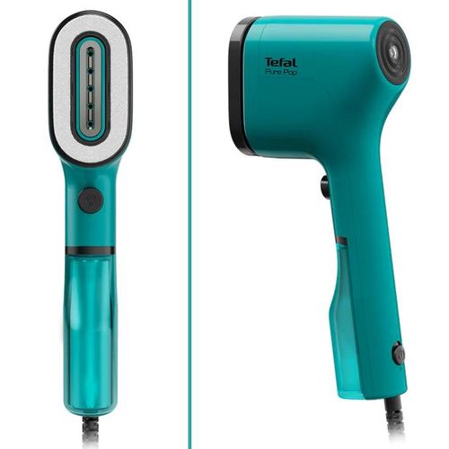 product_image_name-Tefal-Défroisseur Vapeur Portable 1300W Pure Pop Vert - Prêt en 15 secondes, Tête Réversible, Désinfection 99,99%-2