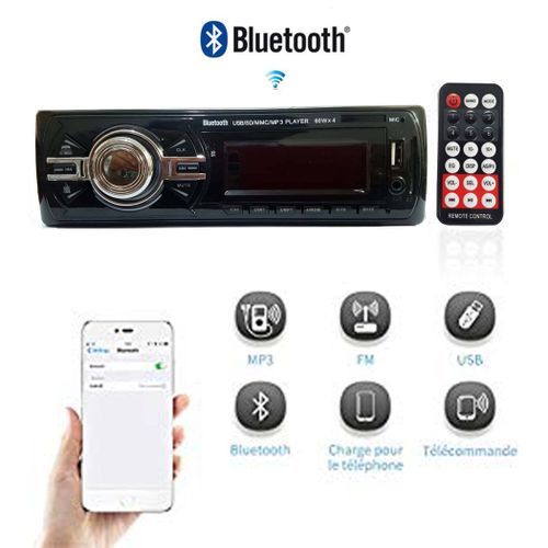 Radio Voiture Bluetooth avec une LCD- SD CARD -FM -AUX-MP3 / WMA / FLAC pour USB