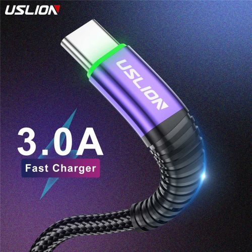 Uslion Micro câble USB 3A à charge rapide, chargeur de données, indicateur  LED à prix pas cher