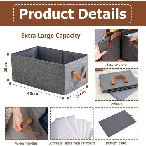 product_image_name-Generic-Conteneur de rangement pour vêtements avec poignées, grande ouverture, épais, robuste, pliable, conteneur de rangement pour vêtements, serviettes-6
