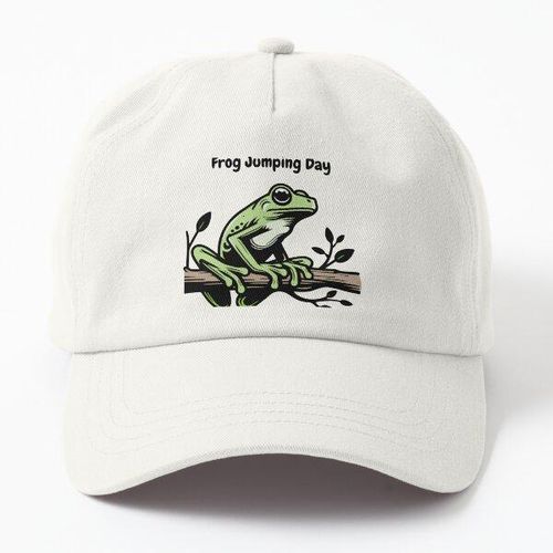 product_image_name-Generic-Conception de la journée de saut de grenouille casquette blanc unique-1