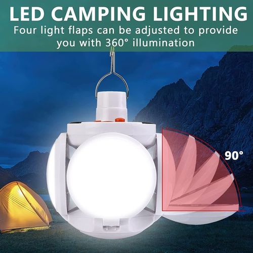 Lampe de camping solaire LED rechargeable, 5 modes SOS étanche