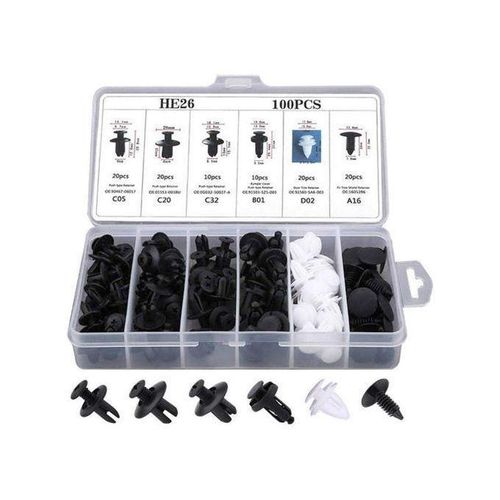 product_image_name-Generic-100 PCS Kits de clips de fixation de voiture,Rivet de Garde-Boue,exacpille-1