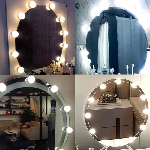 Lampes De Vanité pour Miroir, 10 LED Lampes De Miroir pour