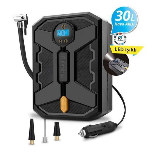 Piranha Gonfleur & Compresseur De Pneu Digital 12V Pour Voiture