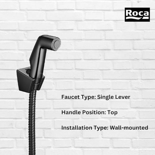 product_image_name-Generic-رشاش مرحاض Be Fresh Health مع خرطوم 1.2 متر وخطاف، مجموعة دش بيديه مثبتة على الحائط بذراع واحدة للحمام باللون الأسود-3