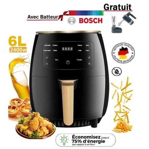 product_image_name-AIR FRYER-Friteuse sans huile 6L antiadhésive 2400w 6 programmes + Batteur Gratuit-1