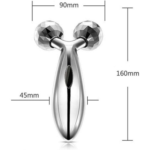 product_image_name-Generic-Masseur manuel en rouleau massif en trois dimensions pour un lifting facial, amincissement et relaxation de la peau en couleur argentée.-3