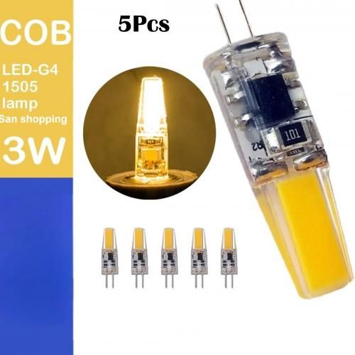 Generic 5 Pcs LED Ampoules G4 3W lustre éclairage 220v lumière jaune à prix  pas cher