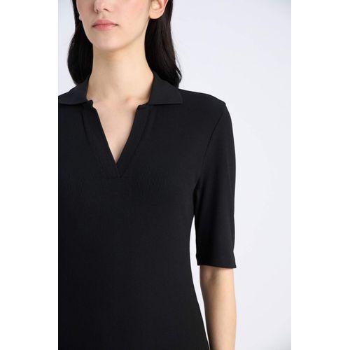 product_image_name-Defacto-فستان نص كم برقبة بولو مضلع-5