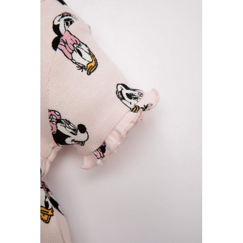 product_image_name-Defacto-Ensemble de Robe imprimée Mickey & Minnie à manches courtes et culotte pour bébé fille-2