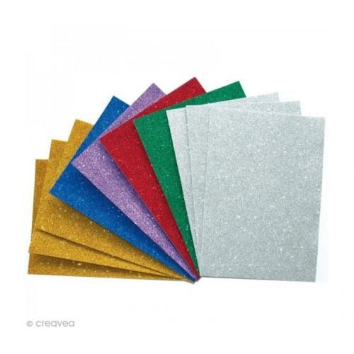 Maped Feuilles de Papier Mousse Brillants Paillettes 10 à prix pas cher