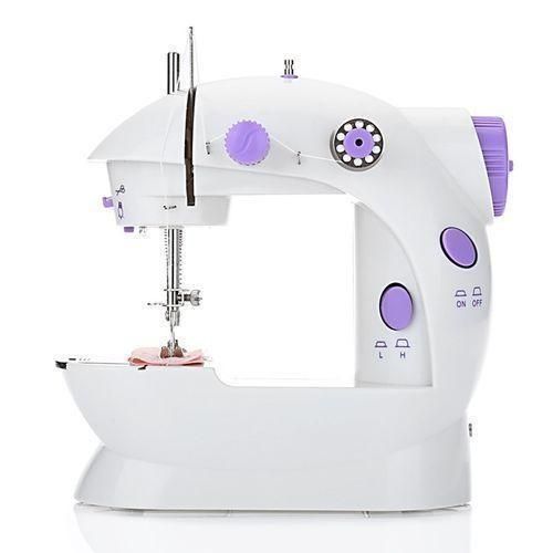 Generic Mini Sewing Machine Double Speed Automatic Thread With Light-White ORIGINE